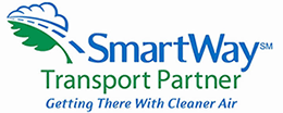 SmartWay Transport Partner logo. Getting there with cleaner air.